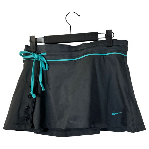 Nike Dri-Fit Micro Mini Skort Grey Blue Size Medium - Picture 1 of 5